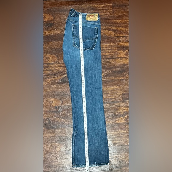 Diesel Men's 32x32 Zatiny Blue Button Fly Straight Leg Denim Jeans - Picture 5 of 10